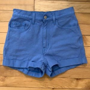 American Apparel periwinkle high waisted shorts
